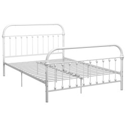 vidaXL Estructura de cama de metal blanco 160x200 cm