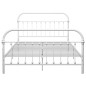 vidaXL Estructura de cama de metal blanco 160x200 cm vidaXL Estructura de cama de metal blanco 160x200 cm