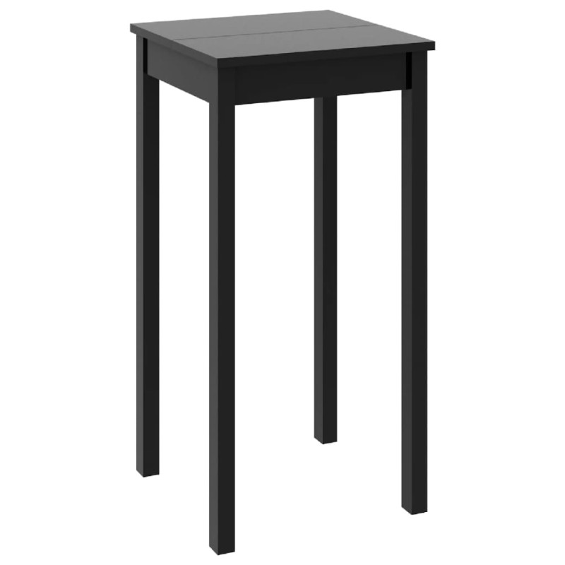 vidaXL Mesa alta de bar negra de MDF 55x55x107 cm 