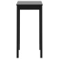 vidaXL Mesa alta de bar negra de MDF 55x55x107 cm 