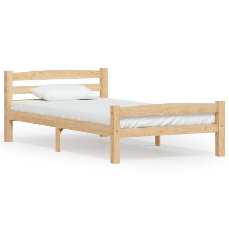 vidaXL Estructura de cama de madera maciza de pino 90x200 cm vidaXL Estructura de cama de madera maciza de pino 90x200 cm