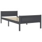 vidaXL Estructura de cama de madera maciza de pino gris 90x200 cm vidaXL Estructura de cama de madera maciza de pino gris 90x200 cm