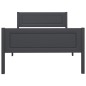 vidaXL Estructura de cama de madera maciza de pino gris 90x200 cm vidaXL Estructura de cama de madera maciza de pino gris 90x200 cm
