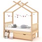vidaXL Estructura de cama infantil con cajón madera de pino 70x140 cm vidaXL Estructura de cama infantil con cajón madera de pino 70x140 cm