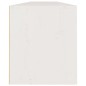 vidaXL Armario de pared 2 uds madera maciza de pino blanco 100x30x35cm vidaXL Armario de pared 2 uds madera maciza de pino blanco 100x30x35cm