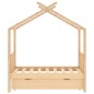 vidaXL Estructura de cama infantil con cajón madera de pino 70x140 cm vidaXL Estructura de cama infantil con cajón madera de pino 70x140 cm
