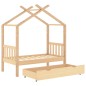 vidaXL Estructura de cama infantil con cajón madera de pino 70x140 cm vidaXL Estructura de cama infantil con cajón madera de pino 70x140 cm