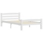 vidaXL Estructura de cama de madera maciza de pino blanca 90x200 cm vidaXL Estructura de cama de madera maciza de pino blanca 90x200 cm