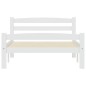 vidaXL Estructura de cama de madera maciza de pino blanca 90x200 cm vidaXL Estructura de cama de madera maciza de pino blanca 90x200 cm
