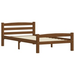 vidaXL Estructura de cama madera maciza pino marrón miel 90x200 cm