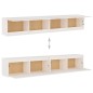 vidaXL Armario de pared 2 uds madera maciza de pino blanco 100x30x35cm vidaXL Armario de pared 2 uds madera maciza de pino blanco 100x30x35cm