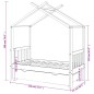 vidaXL Estructura de cama infantil y cajón madera pino gris 70x140cm vidaXL Estructura de cama infantil y cajón madera pino gris 70x140cm