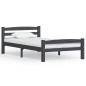 vidaXL Estructura de cama madera maciza pino gris oscuro 90x200 cm vidaXL Estructura de cama madera maciza pino gris oscuro 90x200 cm