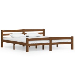 vidaXL Estructura de cama madera maciza pino marrón miel 180x200 cm