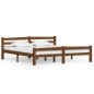 vidaXL Estructura de cama madera maciza pino marrón miel 180x200 cm