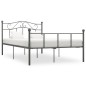 vidaXL Estructura de cama de metal gris 140x200 cm
