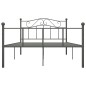 vidaXL Estructura de cama de metal gris 140x200 cm