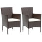 vidaXL Juego de comedor de jardín de 5 piezas marrón