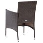 vidaXL Juego de comedor de jardín de 5 piezas marrón