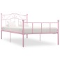 vidaXL Estructura de cama metal rosa 100x200 cm vidaXL Estructura de cama metal rosa 100x200 cm