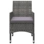 vidaXL Juego de comedor de jardín de 5 piezas gris vidaXL Juego de comedor de jardín de 5 piezas gris