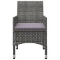 vidaXL Juego de comedor de jardín de 5 piezas gris vidaXL Juego de comedor de jardín de 5 piezas gris