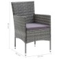 vidaXL Juego de comedor de jardín de 5 piezas gris vidaXL Juego de comedor de jardín de 5 piezas gris