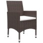 vidaXL Juego de comedor de jardín de 5 piezas marrón vidaXL Juego de comedor de jardín de 5 piezas marrón