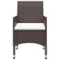 vidaXL Juego de comedor de jardín de 5 piezas marrón vidaXL Juego de comedor de jardín de 5 piezas marrón