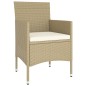 vidaXL Juego de comedor de jardín 9 piezas ratán sintético beige vidaXL Juego de comedor de jardín 9 piezas ratán sintético beige