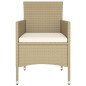 vidaXL Juego de comedor de jardín 9 piezas ratán sintético beige vidaXL Juego de comedor de jardín 9 piezas ratán sintético beige