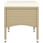 vidaXL Juego de comedor de jardín 9 piezas ratán sintético beige vidaXL Juego de comedor de jardín 9 piezas ratán sintético beige
