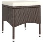 vidaXL Juego de comedor jardín 5 pzas ratán sintético marrón vidaXL Juego de comedor jardín 5 pzas ratán sintético marrón