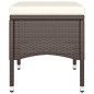 vidaXL Juego de comedor jardín 5 pzas ratán sintético marrón vidaXL Juego de comedor jardín 5 pzas ratán sintético marrón