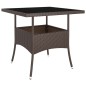 vidaXL Juego de comedor jardín 5 pzas ratán sintético marrón vidaXL Juego de comedor jardín 5 pzas ratán sintético marrón