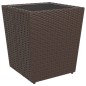 vidaXL Set bistró jardín 5 pzas ratán sintético vidrio templado marrón vidaXL Set bistró jardín 5 pzas ratán sintético vidrio templado marrón