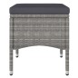 vidaXL Set de comedor jardín 5 pzas ratán sintético madera acacia gris