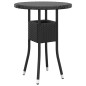 vidaXL Juego de muebles de jardín 5 piezas ratán sintético negro
