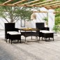 vidaXL Set comedor jardín 5 pzas ratán sintético y madera acacia negro vidaXL Set comedor jardín 5 pzas ratán sintético y madera acacia negro