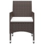 vidaXL Juego de comedor de jardín de 5 piezas marrón vidaXL Juego de comedor de jardín de 5 piezas marrón