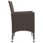 vidaXL Juego de comedor de jardín de 5 piezas marrón vidaXL Juego de comedor de jardín de 5 piezas marrón