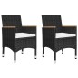 vidaXL Juego de comedor de jardín de 5 piezas negro vidaXL Juego de comedor de jardín de 5 piezas negro