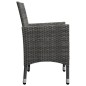 vidaXL Juego de comedor de jardín de 5 piezas gris vidaXL Juego de comedor de jardín de 5 piezas gris