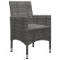 vidaXL Juego de comedor de jardín de 5 piezas gris vidaXL Juego de comedor de jardín de 5 piezas gris