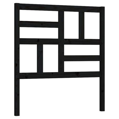 vidaXL Cabecero de cama madera maciza de pino negro 96x4x104 cm