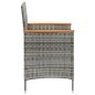 vidaXL Set de comedor de jardín 3 pzas y cojines ratán sintético gris vidaXL Set de comedor de jardín 3 pzas y cojines ratán sintético gris