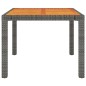 vidaXL Set de comedor de jardín 3 pzas y cojines ratán sintético gris vidaXL Set de comedor de jardín 3 pzas y cojines ratán sintético gris
