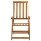 vidaXL Juego de comedor de jardín 9 piezas madera maciza de acacia