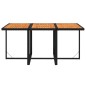 vidaXL Set de comedor de jardín 7 pzas y cojines ratán sintético negro vidaXL Set de comedor de jardín 7 pzas y cojines ratán sintético negro