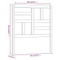 vidaXL Cabecero de cama madera maciza de pino negro 96x4x104 cm vidaXL Cabecero de cama madera maciza de pino negro 96x4x104 cm